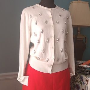 Ann Taylor, white bling sweater
